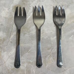 Sheffield England Silver Plate Pastry Fork Set of 3 Vintage 4.5" Dessert Forks